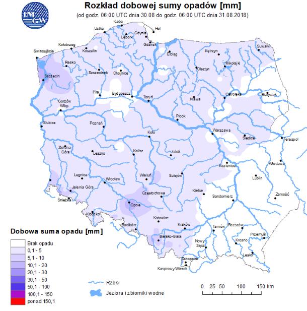 w rzekach Rozkład dobowej