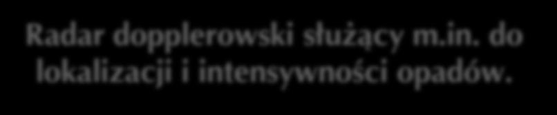 wykrywanie opadów oraz groźnych zjawisk, tj.