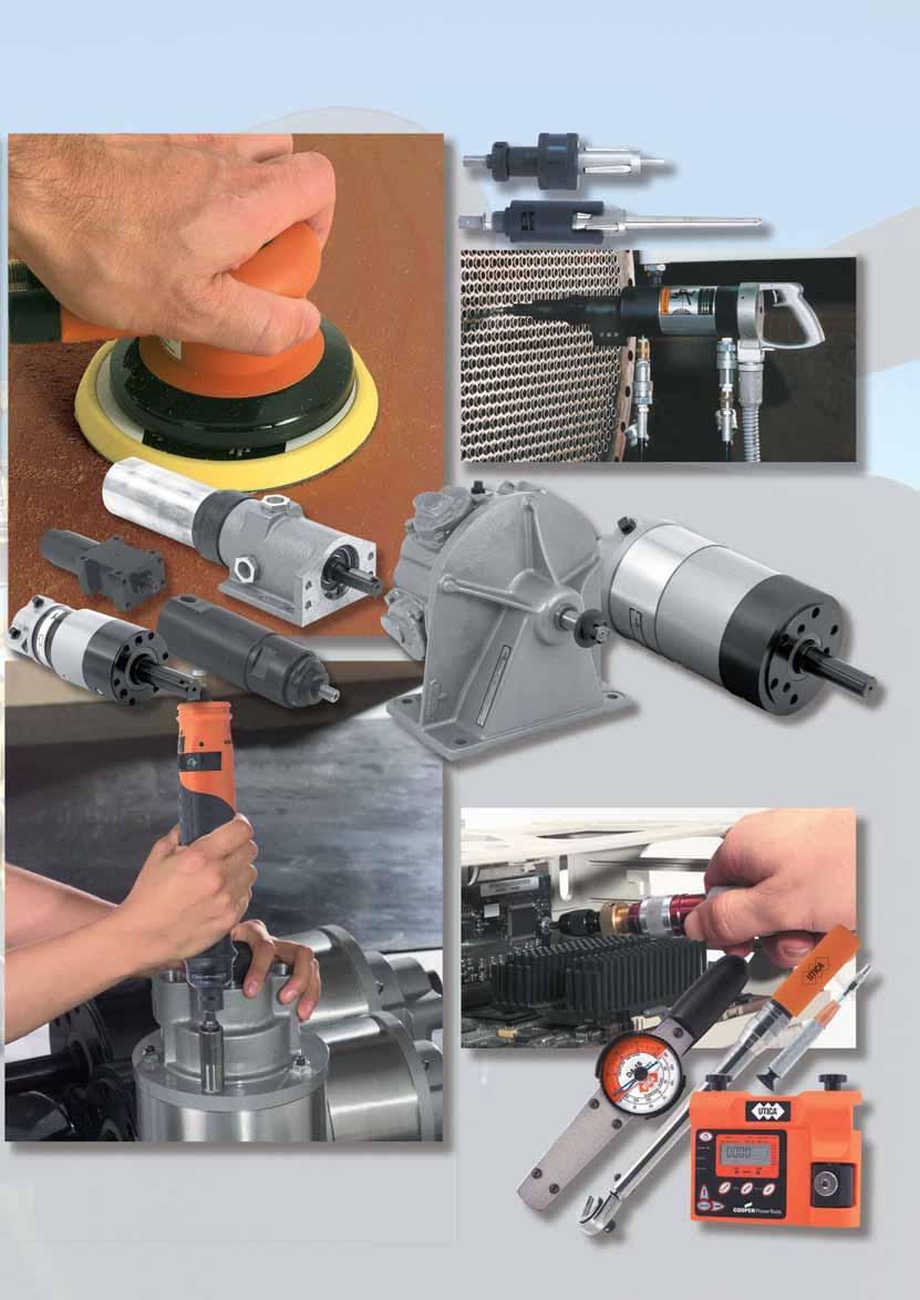 astosowań w globalnym przemyśle Linia produktów Airetool firmy Cooper Power Tools obejmuje szeroki zakres narzędzi do wyrobu i remontów kotłów i wymienników ciepła.