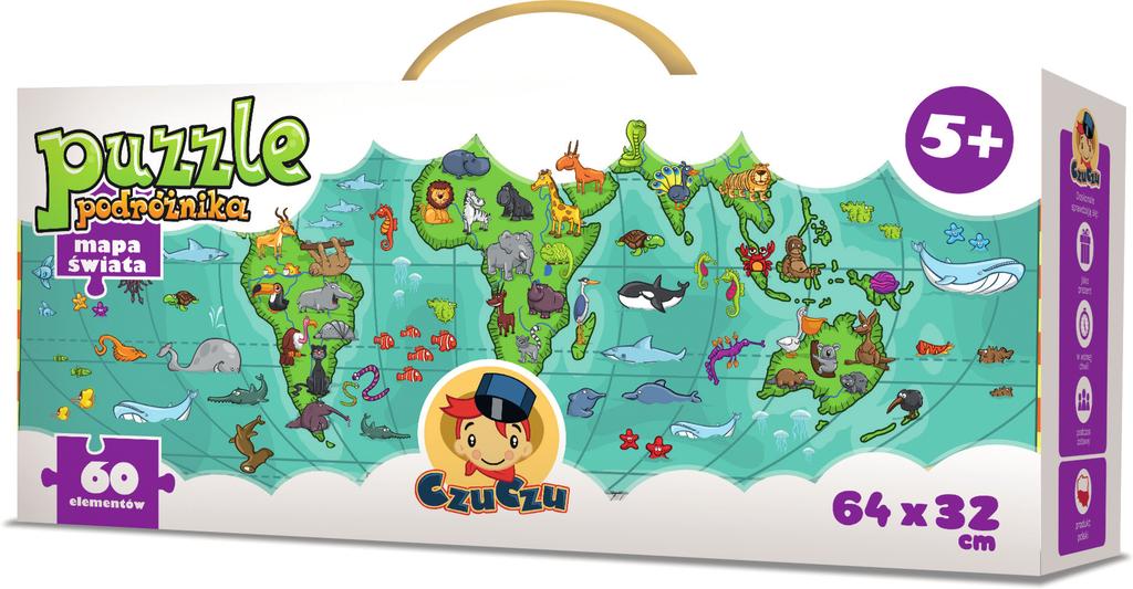 dla dziec i 5+ Puzzle podróżnika Puzzle Podróżnika to propozycja dla wszystkich małych odkrywców, na których czeka wyprawa przez kontynenty lub w kosmos!