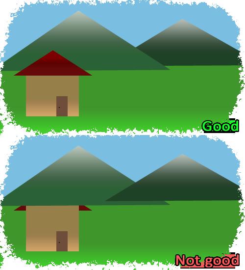 Test głębokości (ang. depth test) Algorytm malarza (ang.