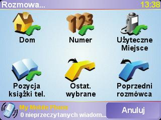 W menu Telefon komórkowy, dotknij przycisku Pobierz numery z telefonu. Nie wszystkie telefony mogą przesłać swoją książkę telefoniczną do systemu RIDER. Więcej informacji znajduje się na stronie www.