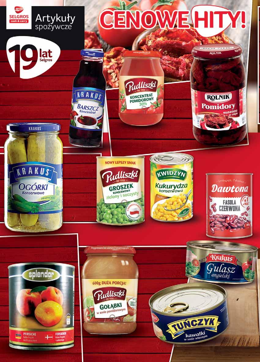 KONCENTRAT 300 ML barszczu czerwonego, żurku sprzedaż po lub po 6 szt. 99469330 2 69 z VAT 2.91 KONCENTRAT POMIDOROWY 200 G sprzedaż po lub po 8 szt. 28178515, 56158017 2 35 z VAT 2.