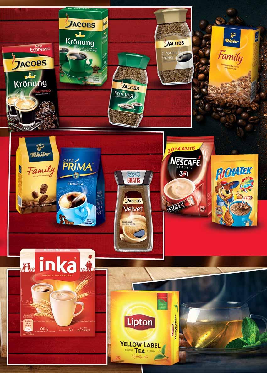 KAWA ZIARNISTA KRÖNUNG ESPRESSO 500 G sprzedaż po 38010286 17 79 z VAT 21.88 KAWA ROZPUSZCZALNA JACOBS KRÖNUNG 200 G sprzedaż po lub po 6. szt. 87562039, 84235092 16 95 z VAT 20.85 6 99 z VAT 8.