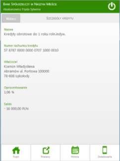 opcji z dowolnego rachunku (menu Rachunki kliknięcie na dowolny rachunek).