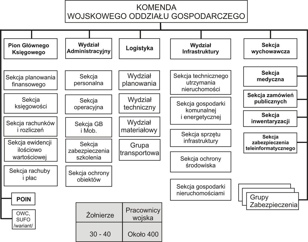 Logistyka - nauka Podstawowe z nich to pion głównego księgowego i logistyki, a także elementy wykonawcze, jakimi są Grupy Zabezpieczenia, dedykowane konkretnym, zabezpieczanym jednostkom.