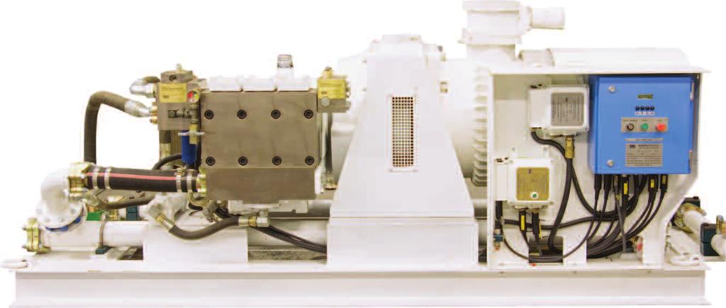 Pompy wysokociśnieniowe Trimax Główne parametry Silnik 375 KM (280kW) 50 Hz- 1500 obr./min / 60 Hz - 1800 obr./min Prędkość wału 660 obr.