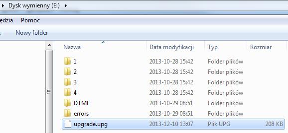 Część 3: Programowanie urządzenia 3.2 Format plików zapowiedzi Wymagany format plików wave: mono, kodowanie danych: Alaw, o częstotliwości próbkowania 8kHz.