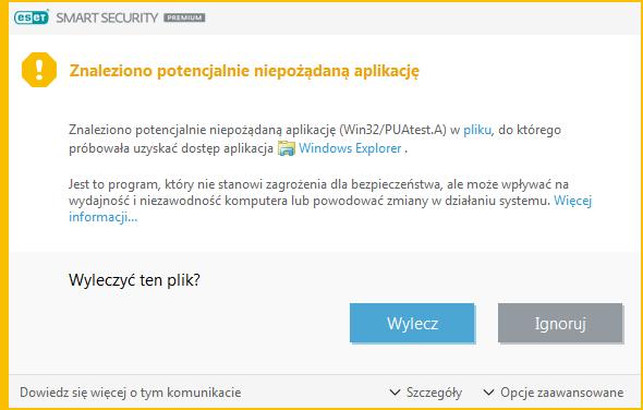 6.1.9 Potencjalnie niepożądane aplikacje Grayware (lub PUA, czyli potencjalnie niepożądana aplikacja) to szeroka kategoria oprogramowania, które nie jest tak jednoznacznie niebezpieczne z założenia