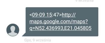 (otrzymamy SMSa zwrotnego z link do mapy Google) 3) STATUS# - (informacje