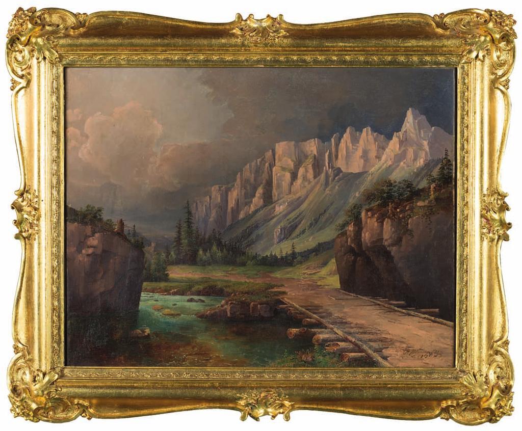 19. Aleksander PłOncZYńSKI (1820-1858) Pejzaż GóRski olej, płótno, 39,5 x 46 cm, sygn. p.d.: Płonczyński. 15.
