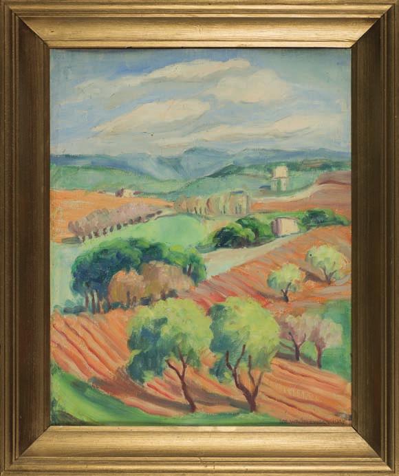 28. Krystyna WRóBlEWSKA (1904-1994) Pejzaż olej, płótno,