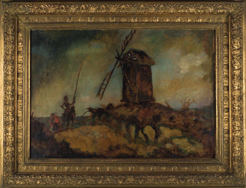 41. Kazimierz SIchulSKI (1879-1942) don kichot olej, tektura, 67 x 96,5 cm, sygn. p.d.: sich (1)92 50.