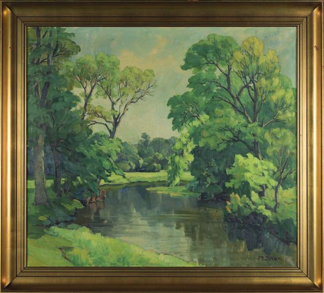 49. marius A. hansen SKOV (1885-1964) Pejzaż olej, płótno, 86 x 97 cm, sygn. p.d.: M. skov. 6.000,- Pochodził z Ukrainy; w l.