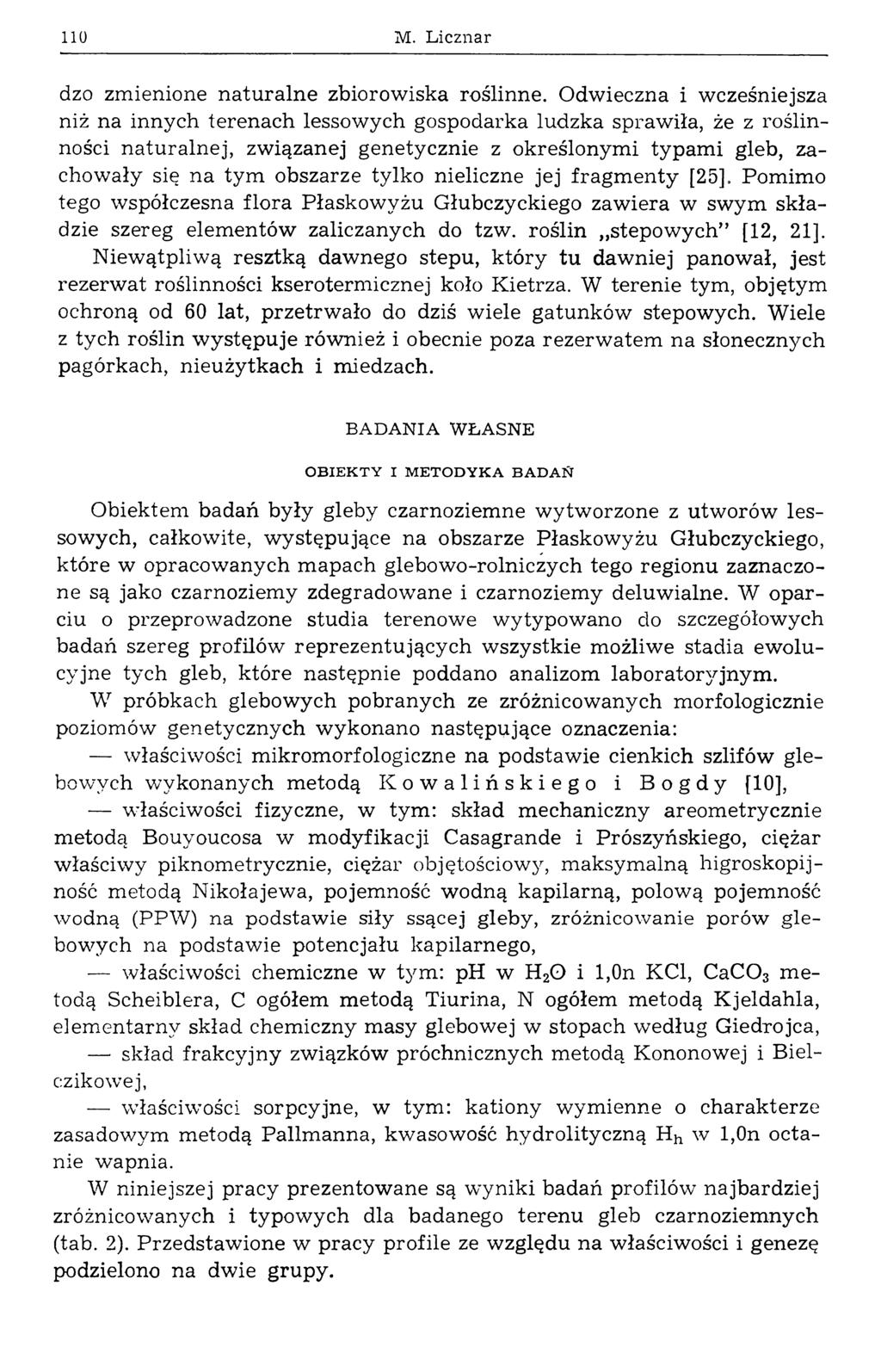 llü M. Licznar dzo zmienione naturalne zbiorowiska roślinne.
