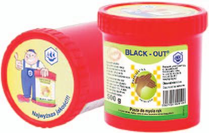 CHEMIA GOSPODARCZA, RĘCZNIKI Pasta Black-out Przeznaczenie: do mycia rąk.