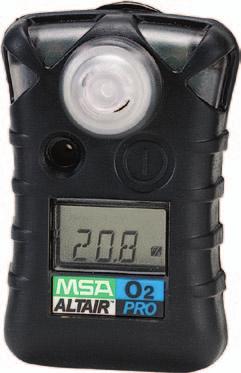 MIERNIKI GAZOWE ATEX II 2G EEx ia IIC T4 20 C do + 50 C MSA Miernik jednogazowy Altair Pro Przeznaczenie: monitorowanie stężenia poszczególnych gazów w powietrzu.