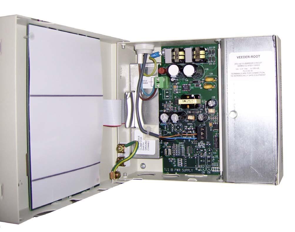 3.2 Moduł bariery iskrobezpiecznej TLS-IB Sondy pomiarowe podłączone są do centralki Tank Ranger model 4 za pomocą 1 modułu bariery iskrobezpiecznej Veeder-Root TLS-IB.