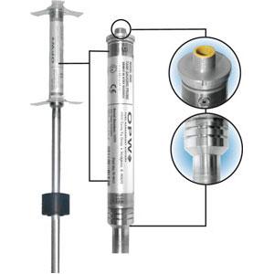 4.2 Sonda pomiarowa OPW Rysunek 14 przedstawia sondę pomiarową produkcji firmy OPW. Poziom produktu i wody mierzony jest z dokładnością do 0.05 mm.