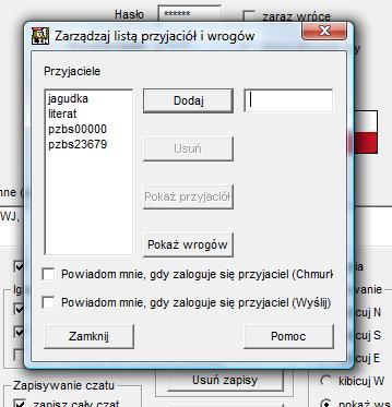 i wpisz swojego partnera, kolegów z drużyny i tych wszystkich, których chcesz, żeby program wyświetlał w pierwszej kolejności. III.