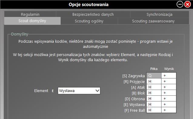 Jeszcze jedną rzeczą, ułatwiającą sam proces zapisu jest odpowiednie ustawienie scouta domyślnego i i scoutingu ogólnego (Narzędzia/Opcje scoutowania/scout domyślny lub Scouting ogólny).