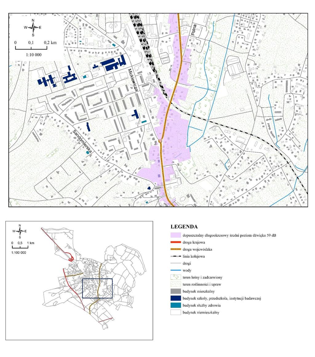 WOJEWÓDZKI INSPEKTORAT OCHRONY ŚRODOWISKA W RZESZOWIE Lokalna mapa akustyczna miasta Leżajsk