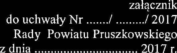 załącznik do uchwały Nr.../.../ 2017 Rady Powiatu Pruszkowskigo z dnia...'- - - '' ''- '- - -.