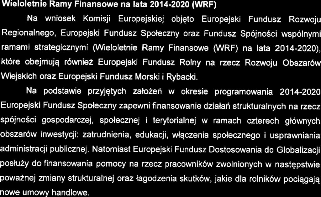 Stratgia Rozwiązywania Problmów Społcznych Powiatu Pruszkowskigo na lata 201 7-2025 Wiloltni Ramy Finansow na lata 2014-2020 (WRF) Na wniosk omisji Europjskij objęto Europjski Fundusz Rozwoju
