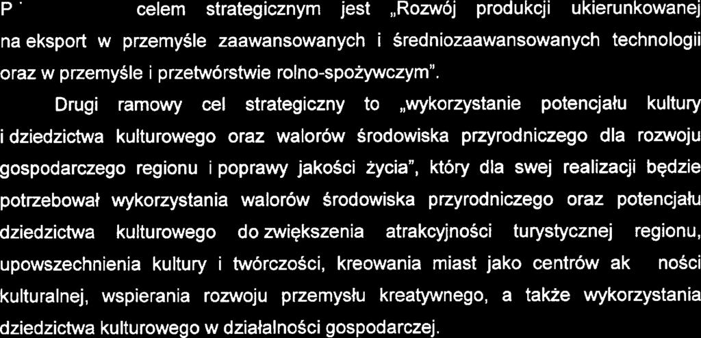 przyrodniczgo dla rozwoju gospodarczgo rgionu i poprawy jakości życia", który dla swj ralizacji będzi potrzbował wykorzystania walorów środowiska przyrodniczgo oraz potncjału dzidzictwa kulturowgo do