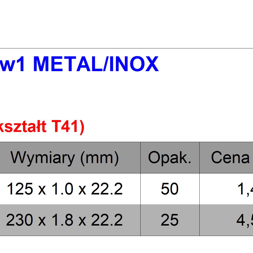 PFERD PS Forte ******* (profesjonalna) Nasza Ocena*: 7/10 4007220 Symbol EAN Wymiary (mm) Opak. Cena Netto 3602115701 470510 115 x 7.0 x 22.