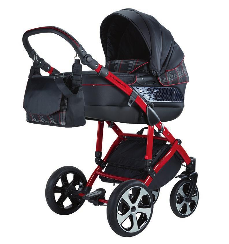 WÓZEK GTI 2 W 1 Gondolka i spacerówka w zestawie stworzona we współpracy z niemieckim producentem knorr-baby.