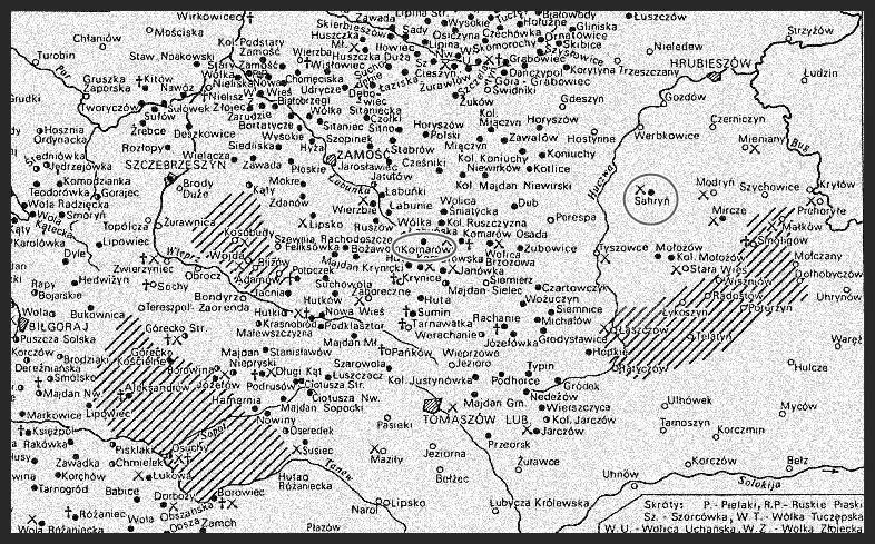 Pułk Policji SS oraz miejscową samoobronę ukraińską.