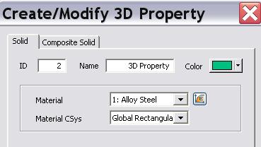 Steel), - zaznaczamy układ współrzędnych, jako globalny kartezjański (Global Rectangular) Wybór zatwierdzamy klikając na klawisz OK. 3.