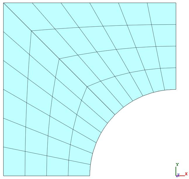 Po utworzeniu podziału krawędzi powierzchni elementarnych, zamykamy okienko Edge Mesh Size klikając na klawisz OK. W kolejnym kroku tworzymy połowę dyskretnego modelu przekroju kształtownika.