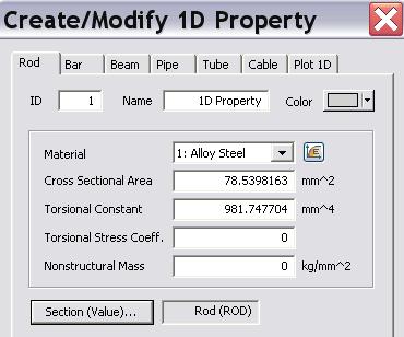 z F x y 400 10 Rys. 1. Model pręta 1. Definiujemy ogólne właściwości modelu.