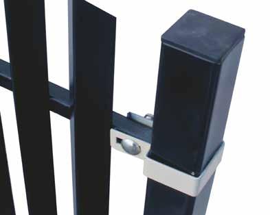 OBEJMA OGRODZEŃ KUTYCH ROZSTAW DLA PROFILI 18-20mm FORGED FENCE POST BRACKET >> SPACING FOR PROFILES 18-20MM KLAMMER FÜR SCHMIEDEZÄUNE >> PROFILABSTAND 18-20MM 101 20mm POWŁOKA/ COATING /