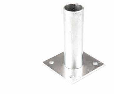 PODSTAWA SŁUPA Φ38, Φ42 POST BASE PLATE Φ38, Φ42 >> FUSSPLATTE FÜR RUNDROHRPFOSTEN Φ38, Φ42 (RUNDLOCH) 131 33,70 150 5 150 4x 13 38 5 4x 13 WERSJA / VERSION / AUSFÜHRUNG POWŁOKA / COATING /