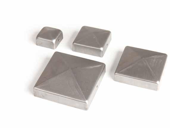 WE OFFER CAPS IN: ALUMINUM, STEEL, STAINLESS STEEL, STEEL-GALVANIZED AND PAINTED (RAL).