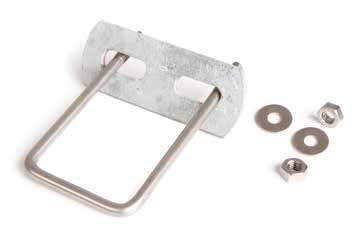 OBEJMA STRZEMIENNA TYP D U-BOLT CLAMP TYPE D >> U-BÜGEL MIT DRUCKPLATTE 63 NAZWA / NAME / MATERIAL BEZEICHNUNG / WERKSTOFF WYMIAR** / DIMENSION** / MAß** ILOŚĆ W OPAK.