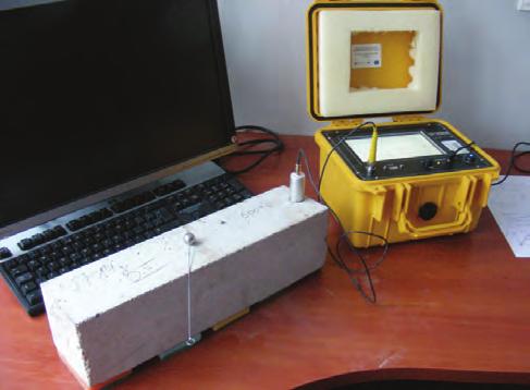 DIAGNOSTICS OF CONCRETE ELEMENTS AFTER THE FIRE of destructions created in the macrostructure of concrete affects changes in wavelength and resonance frequency.
