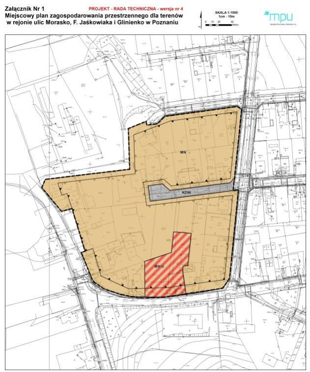 Projekt planu Na etapie sporządzania projektu rysunku planu Rada Osiedla Morasko Radojewo poproszona o skonsultowanie z