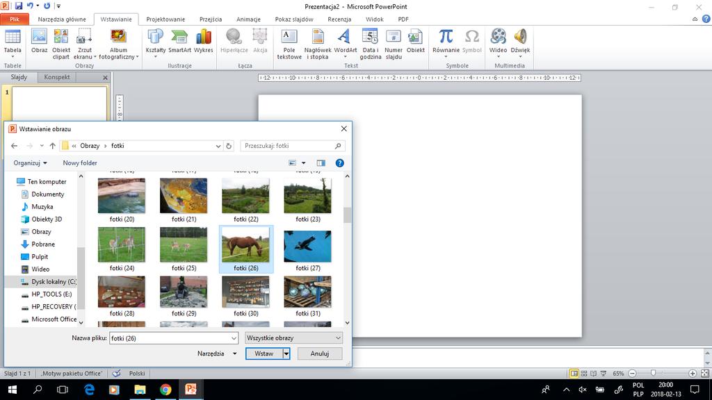 Prezentacja MS PowerPoint 2010 PL: grafika - zdjęcia. Wstawianie zdjęć.