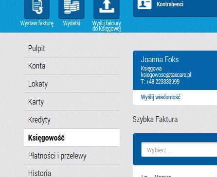 Faktury za usługi Tax Care lista wystawionych faktur za usługi Tax Care oraz informacja o aktualnym stanie rozrachunków- usługa niedostępna dla klientów biur partnerskich.