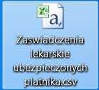 39 Praca z danymi Z zakładki Zaświadczenia lekarskie można wyeksportować dane dotyczące zaświadczenia lekarskiego (jednego lub wielu - checkbox do zaznaczania po