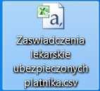 39 Praca z danymi Z zakładki Zaświadczenia lekarskie można wyeksportować dane dotyczące zaświadczenia lekarskiego (jednego lub wielu - checkbox do zaznaczania po