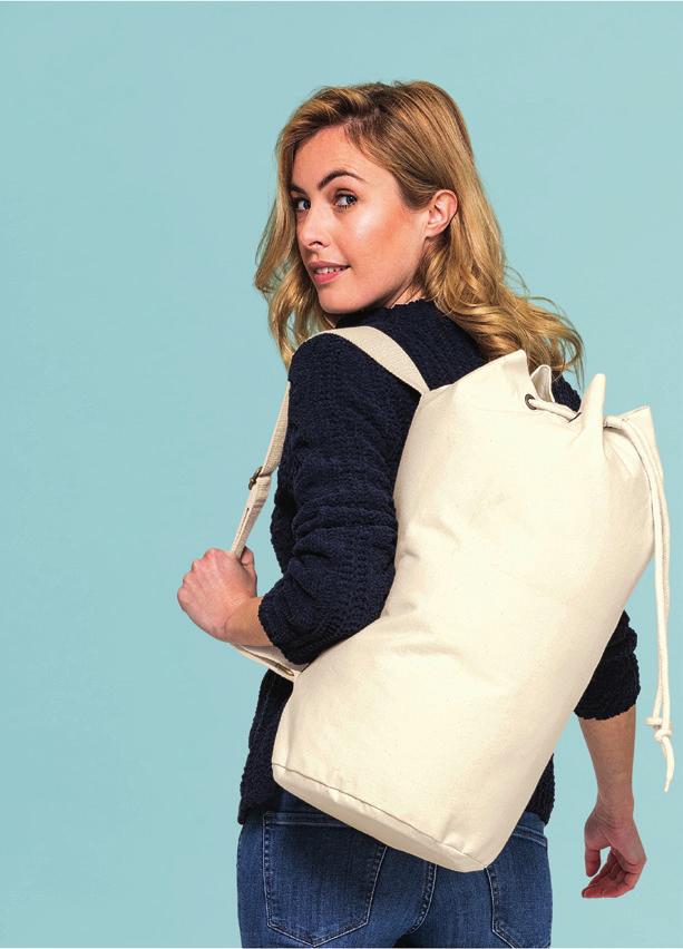 Idealne na tu i tam NOWOŚĆ W812 ORGANIC 100 content standard Na zdrowy styl życia Torba marynarska wykonana z materiału organicznego EarthAware W812 100% bawełna płócienna organiczna - 340