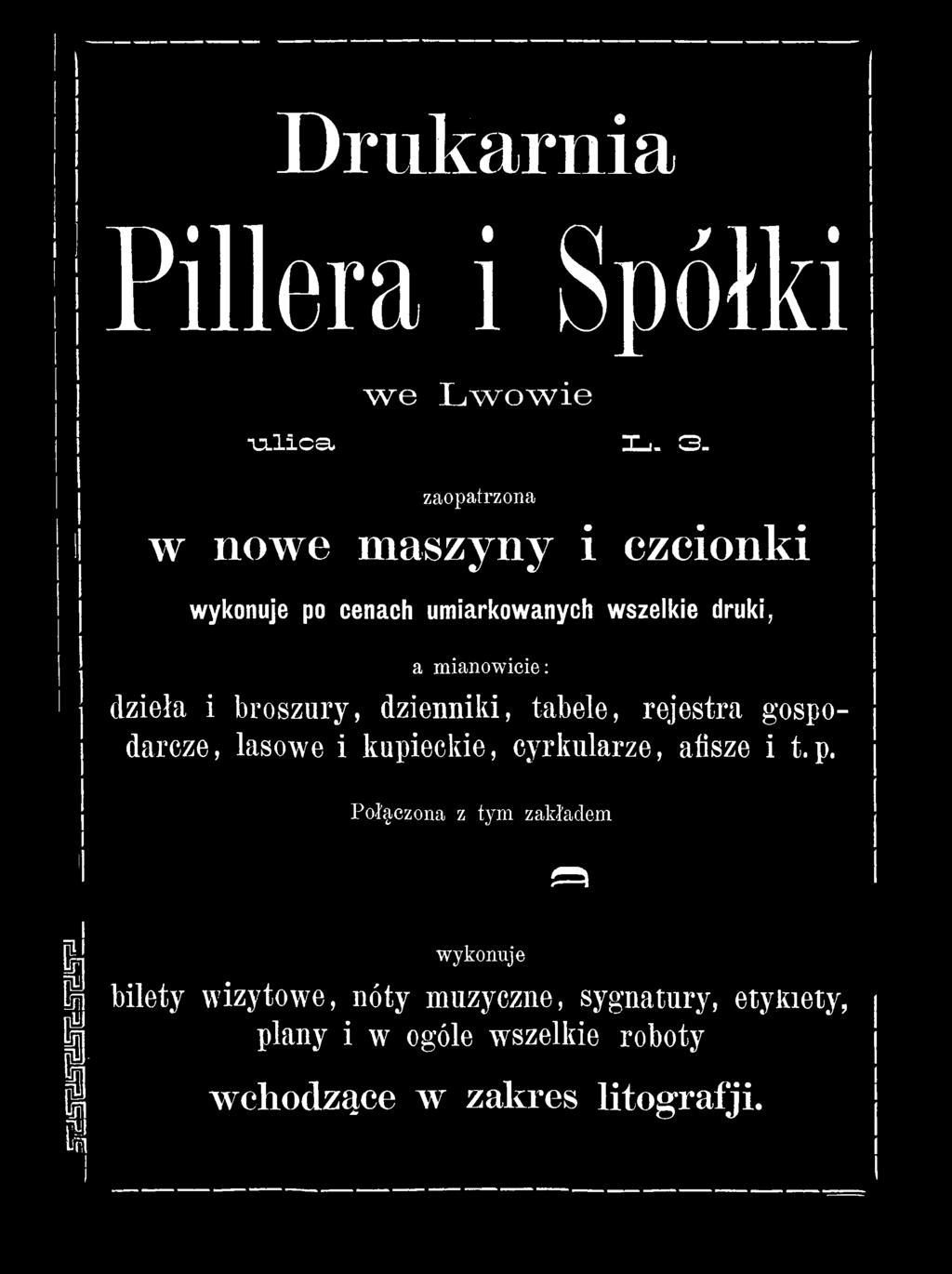 Główny skład w drukarni Pillera i Spółki (ulica Łyczakowska, liczba 3^ -  PDF Free Download