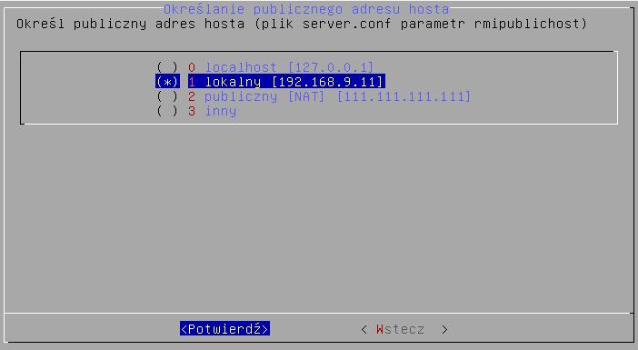 28 ACCO NET SATEL 21. Wybierz adres IP urządzenia, na którym jest instalowany program ACCO Server.