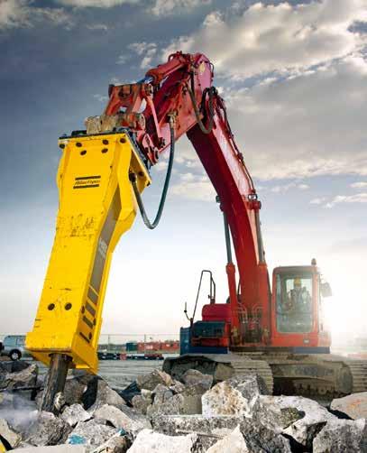 MŁOTY HYDRAULICZNE ATLAS COPCO - HB Mniejsza masa, większa moc. Współczynnik energii udaru do masy jest dla młotów Atlas Copco serii HB znacznie lepszy niż dla poprzednich modeli.