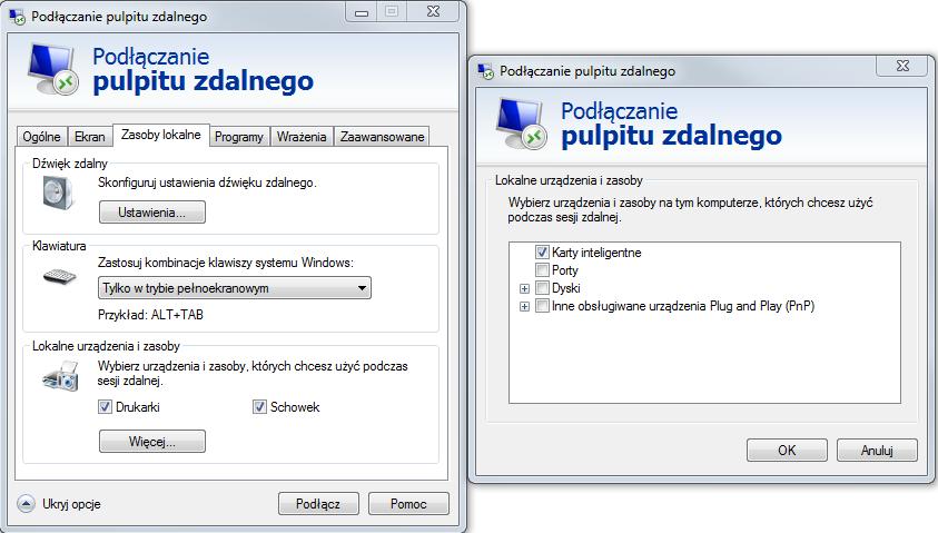 Rys. 13 Ustawienia Podłączenia pulpitu zdalnego 3. Lista JPK Aby przejść na Listę JPK należy z zakładki Główne wybrać przycisk [JPK].